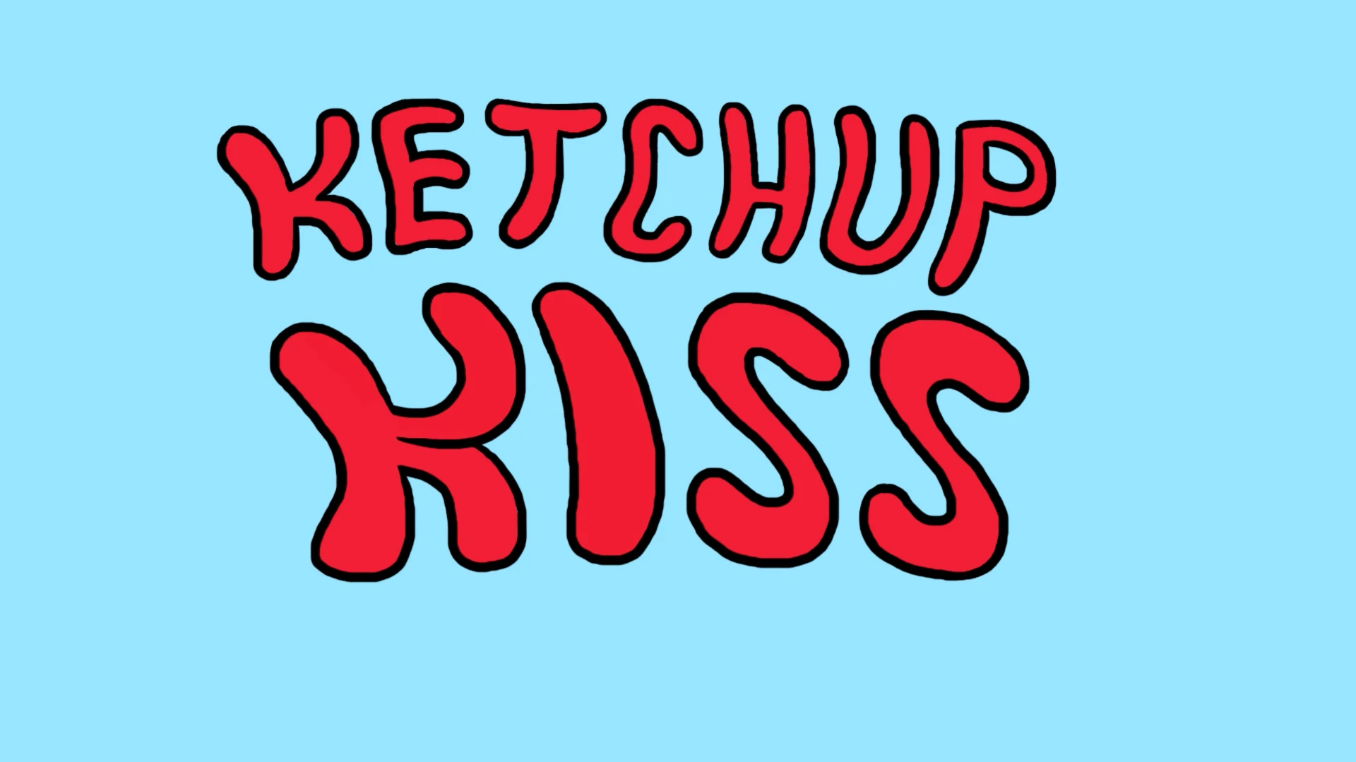 Hand-drawn 'Ketchup Kiss' title lettering created for the Doritos music video